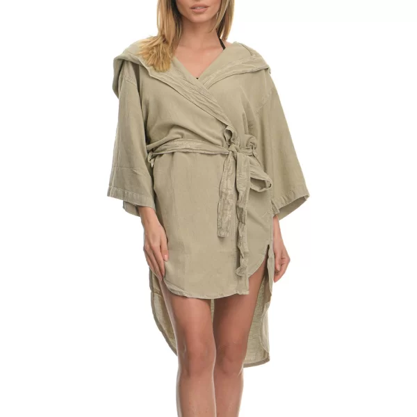 Μπεζ τουνίκ με κουκούλα