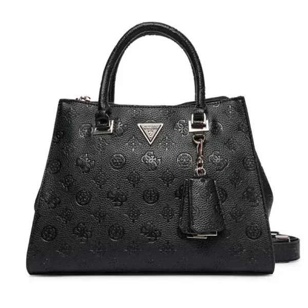 GUESS CRESIDIA II SOCIETY SATCHEL ΤΣΑΝΤΑ ΓΥΝΑΙΚΕΙΟ HWPD9888070 BLACK LOGO