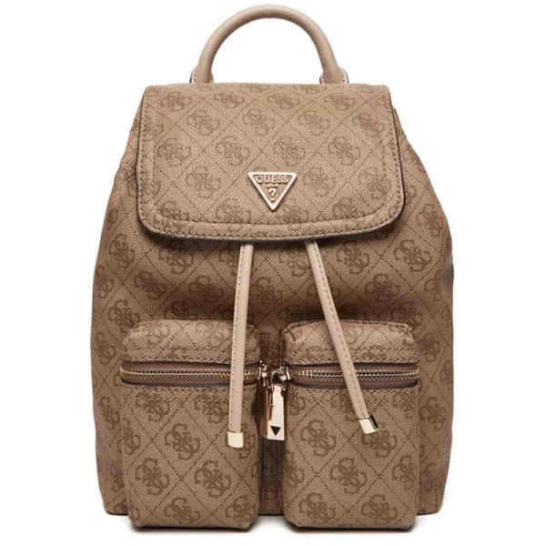 Guess GUESS MANHATTAN II FLAP BACKPACK ΤΣΑΝΤΑ ΓΥΝΑΙΚΕΙΟ HWSG7118310 LATTE LOGO