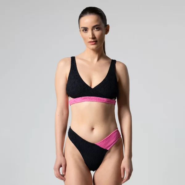 ZEBRAS & LIBRAS Bella Black/Pink Crinkle