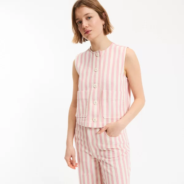 La Redoute Collections Ριγέ γιλέκο χωρίς μανίκια