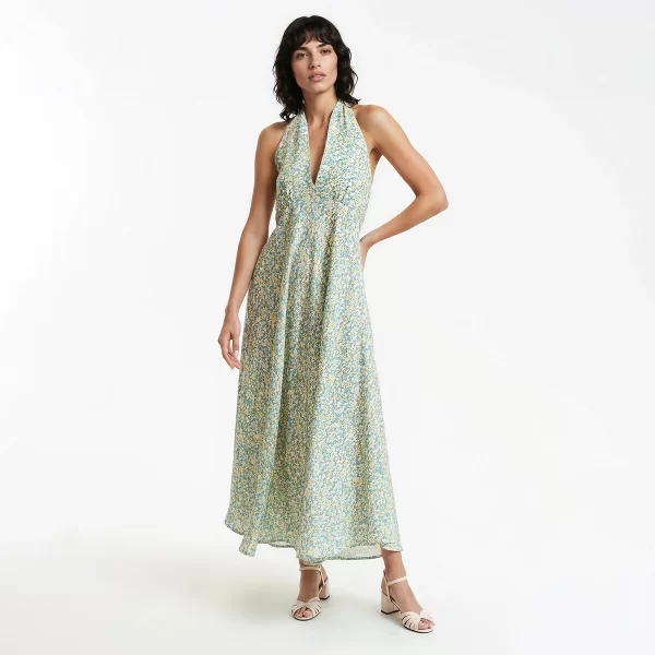 La Redoute Collections Μακρύ αμάνικο φόρεμα με φλοράλ σχέδιο