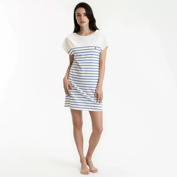 Κοντομάνικο ριγέ νυχτικό