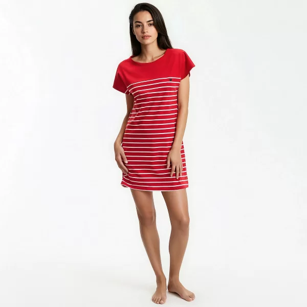 Κοντομάνικο ριγέ νυχτικό