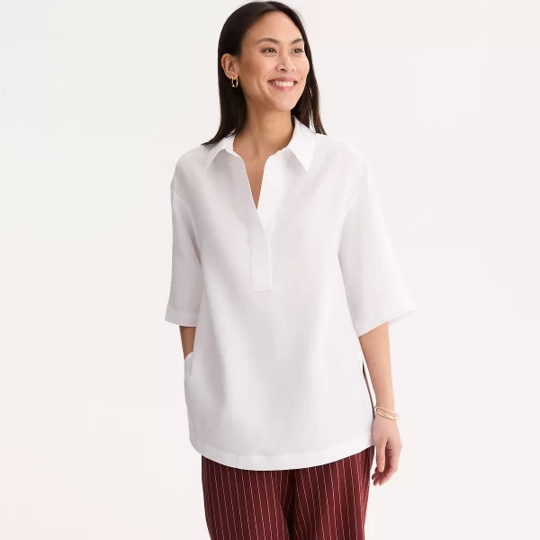 Anne Weyburn Τουνίκ με 3|4 μανίκια από lyocell και λινό