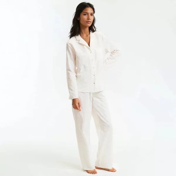 Πιτζάμα με κέντημα από βαμβάκι