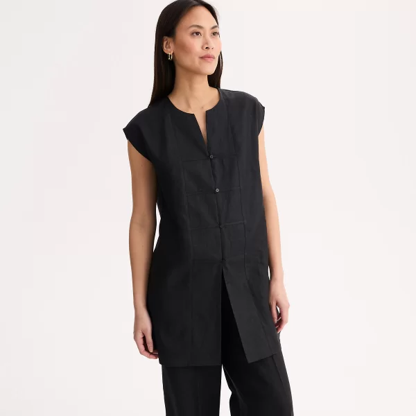 Anne Weyburn Τουνίκ με κοντά μανίκια από λινό