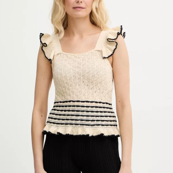 Τοπ από λινό μείγμα Twinset