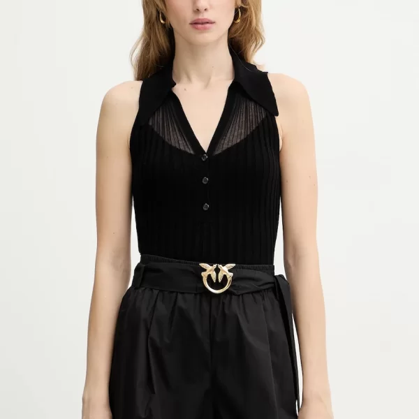 Top με προσθήκη μαλλιού Pinko