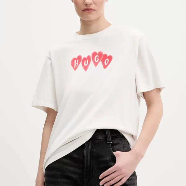 HUGO Βαμβακερό μπλουζάκι HUGO Vintage Tee_22