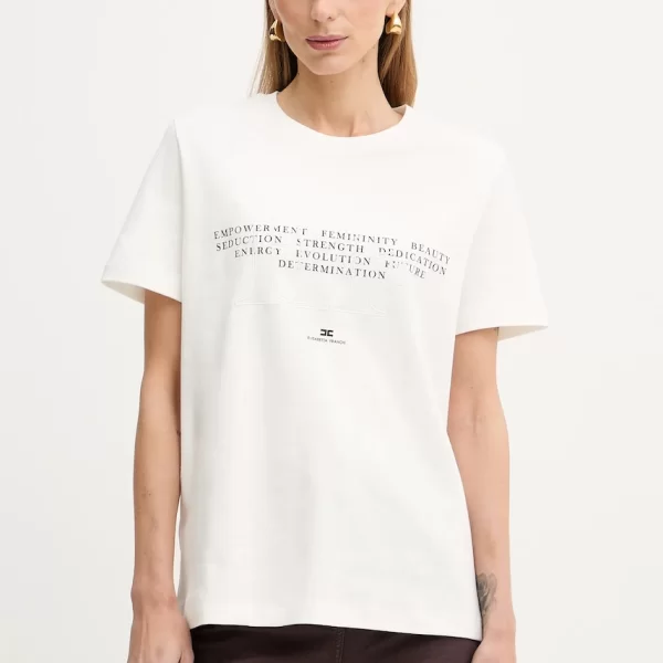 ELISABETTA FRANCHI Βαμβακερό μπλουζάκι Elisabetta Franchi