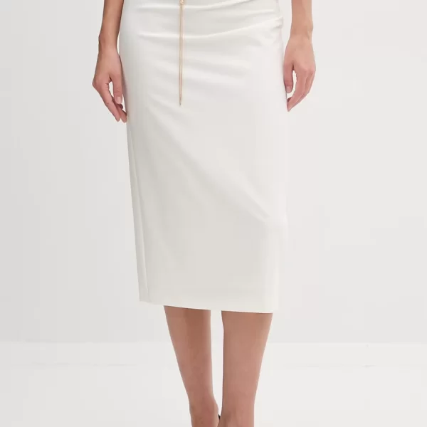 HUGO Φούστα με σκίσιμο με βισκόζη