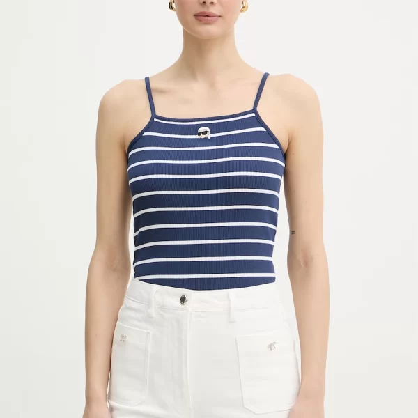 Karl Lagerfeld τοπ Γυναικείο από βαμβάκι με ελαστάν IKON