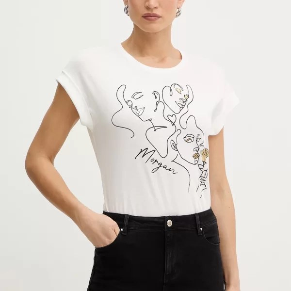 MORGAN Morgan Γυναικείο T-shirt με βαμβάκι