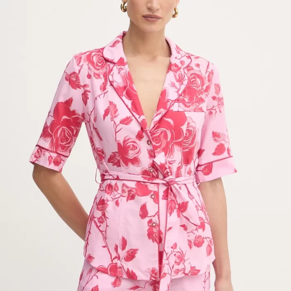 Fracomina πουκαμίσα Γυναικεία με πρόσμιξη λινού