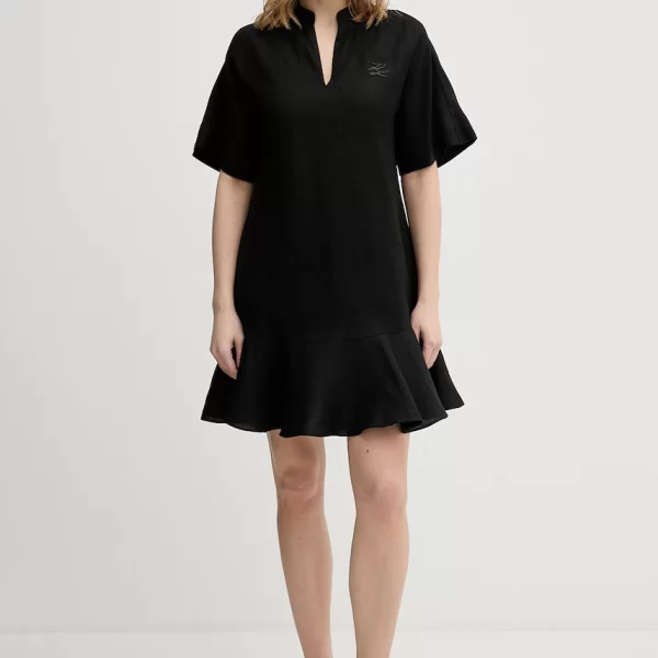 Karl Lagerfeld Karl Lagerfeld φόρεμα με λινό