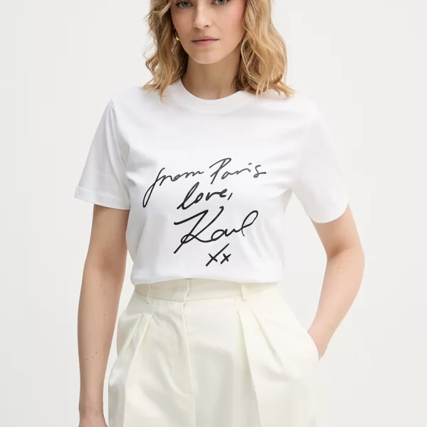 Karl Lagerfeld Μπλουζάκι γυναικείο βαμβακερό