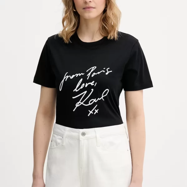 Karl Lagerfeld Karl Lagerfeld T-shirt γυναικείο βαμβακερό