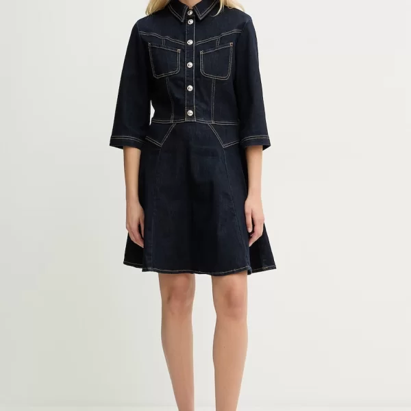 Morgan φόρεμα φαρδύ ντένιμ