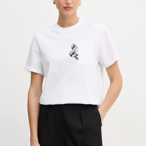 Karl Lagerfeld T-shirt γυναικείο βαμβακερό IKON