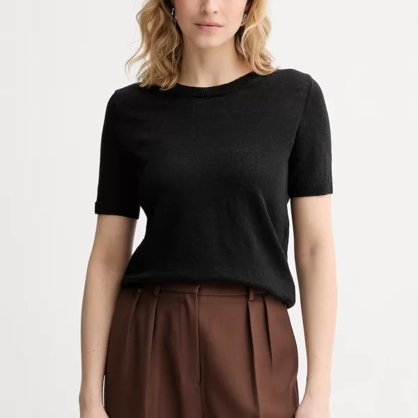 Weekend Max Mara t-shirt γυναικείο λινό PANCONE