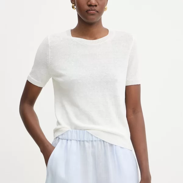 Weekend Max Mara T-shirt γυναικείο λινό PANCONE