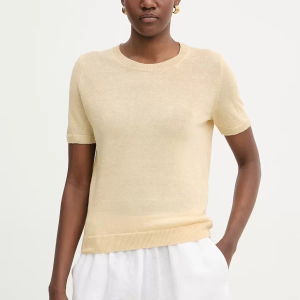 Weekend Max Mara T-shirt γυναικείο λινό PANCONE