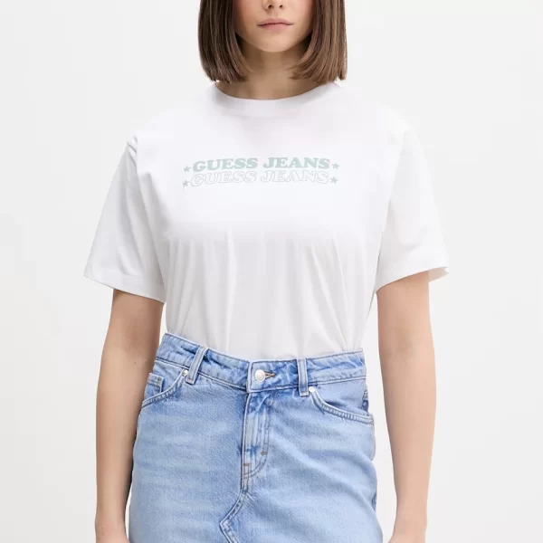 guess jeans Guess Jeans T-shirt γυναικείο βαμβακερό