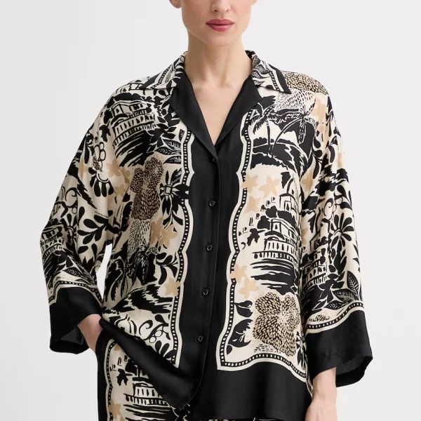 ERMANNO Firenze πουκάμισο γυναικείο με βισκόζη