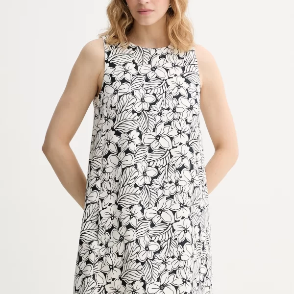 Weekend Max Mara Φόρεμα flared βαμβακερό κίτρινο