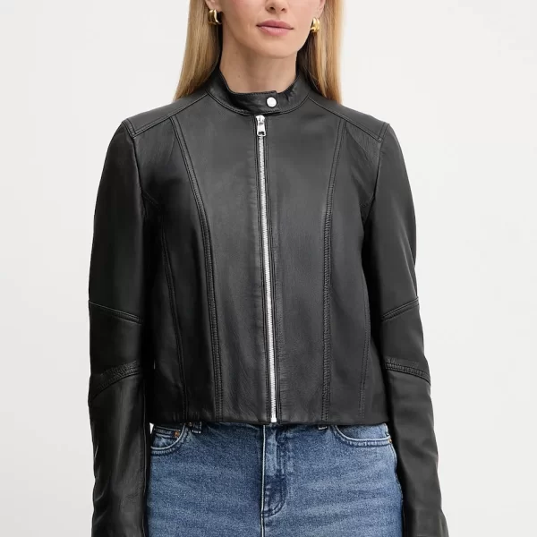 Δερμάτινο μπουφάν BOSS Orange Bashinah