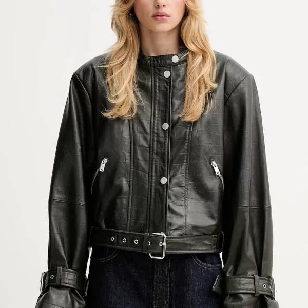 Gestuz Δερμάτινο μπουφάν Gestuz