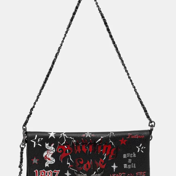 Δερμάτινη τσάντα ZADIG&VOLTAIRE ROCK GRAINED LEATHER PUNK