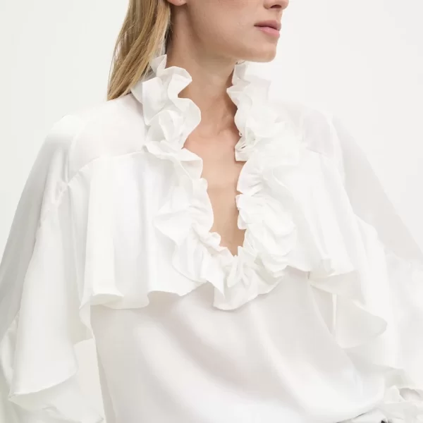 Answear Lab Answear.LAB μπλούζα με βολάν γυναικεία με βισκόζη