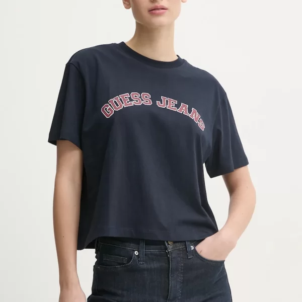 Βαμβακερό μπλουζάκι Guess Jeans