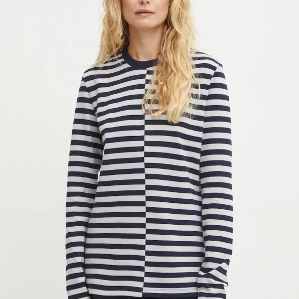 Βαμβακερή μπλούζα με μακριά μανίκια Samsoe Samsoe SAAVERY