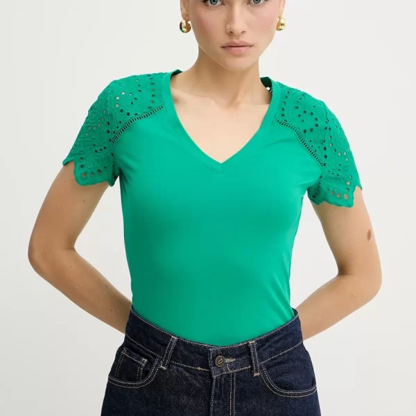 MORGAN Βαμβακερό μπλουζάκι Morgan