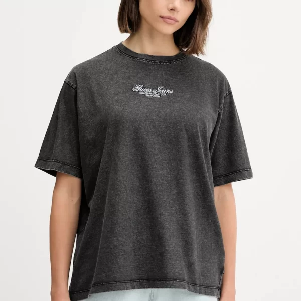 guess jeans Βαμβακερό μπλουζάκι Guess Jeans