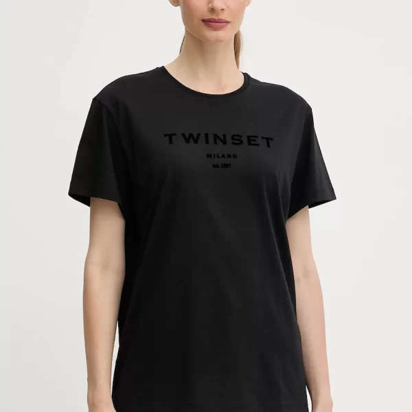 TWINSET Βαμβακερό μπλουζάκι Twinset