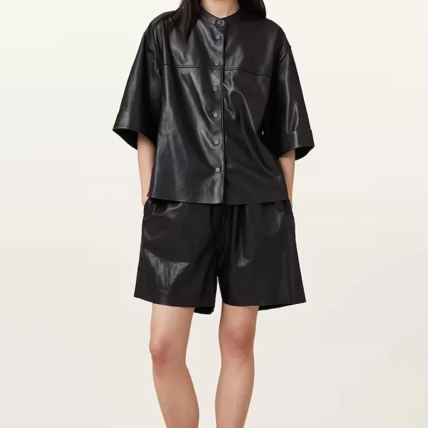 Δερμάτινα σορτς AllSaints ARLA