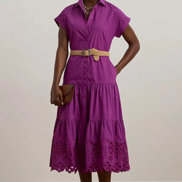 LAUREN RALPH LAUREN Βαμβακερό φόρεμα Lauren Ralph Lauren