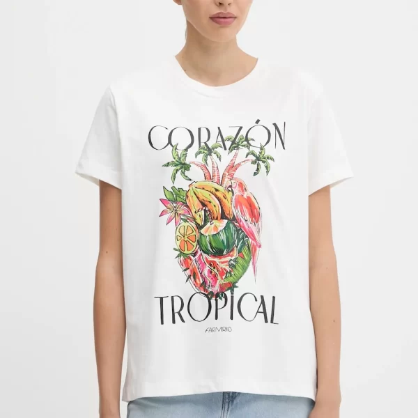 Βαμβακερό μπλουζάκι Farm Rio