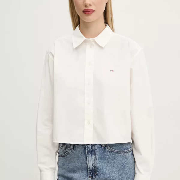 TOMMY JEANS Βαμβακερό πουκάμισο Tommy Jeans