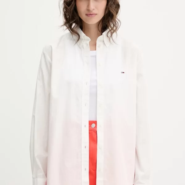 TOMMY JEANS Βαμβακερό πουκάμισο Tommy Jeans