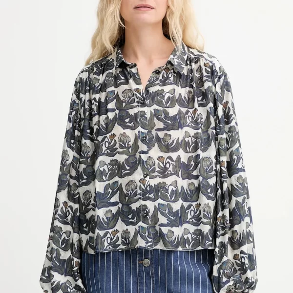 MUNTHE Μεταξωτό πουκάμισο MUNTHE LYNX