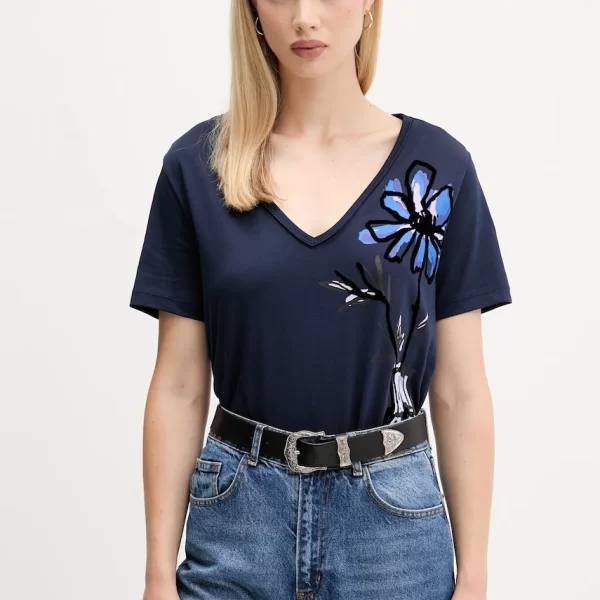 Βαμβακερό μπλουζάκι Desigual DUMAS