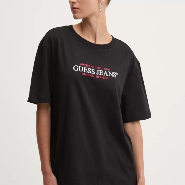 Βαμβακερό μπλουζάκι Guess Jeans