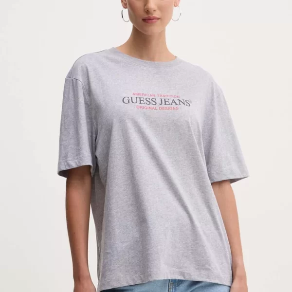 Βαμβακερό μπλουζάκι Guess Jeans
