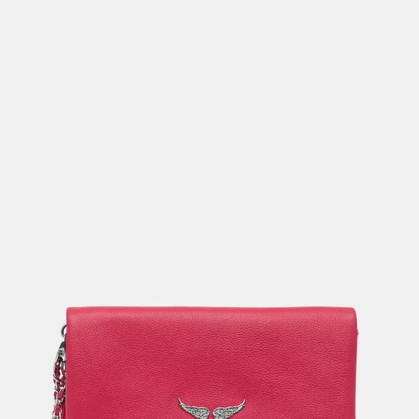 Zadig & Voltaire Δερμάτινη τσάντα ZADIG&VOLTAIRE ROCK GRAINED LEATHER