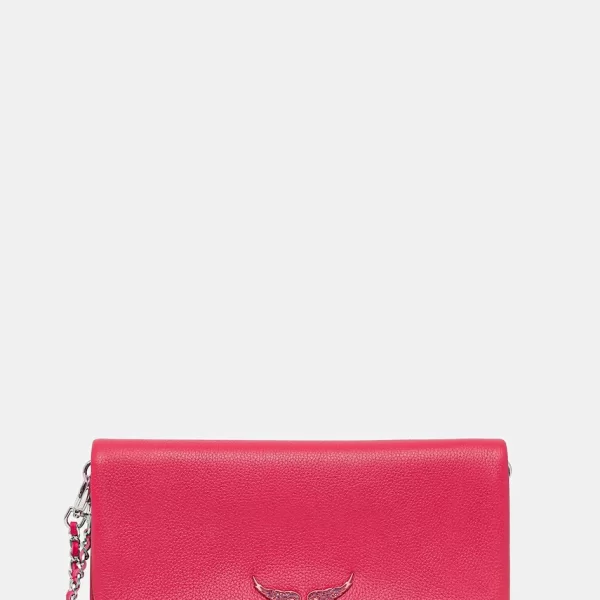 Zadig & Voltaire Δερμάτινη τσάντα ZADIG&VOLTAIRE ROCK GRAINED LEATHER